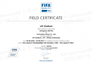 CCGrass установила сертифицированное FIFA Quality Pro поле в Литве 2