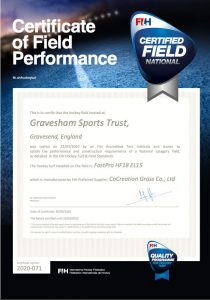 Gravesham Sports Trust получил сертификат FIH National