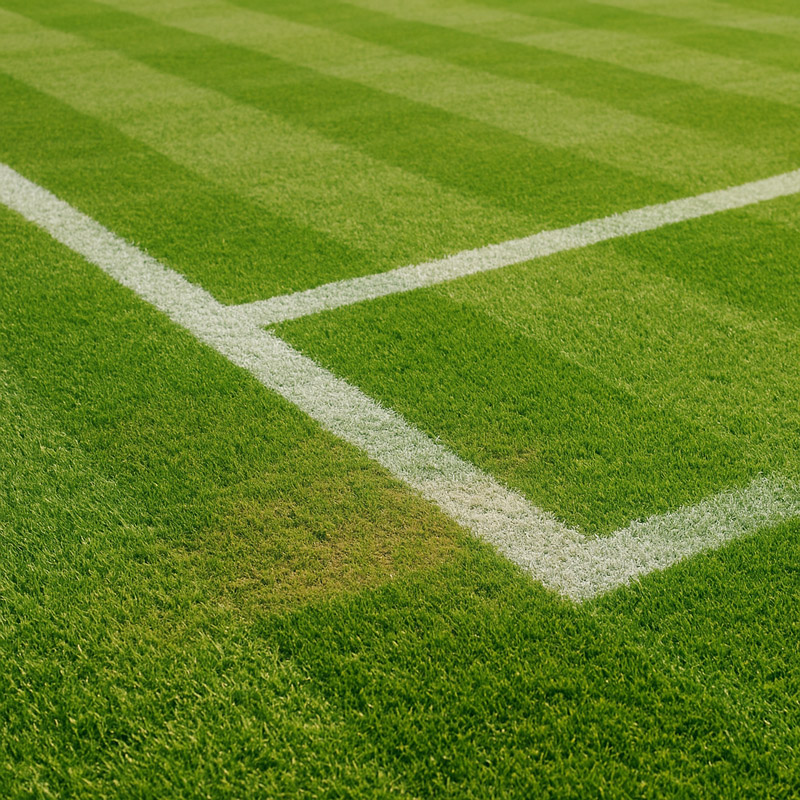 Деталь теннисного корта из натуральной травы